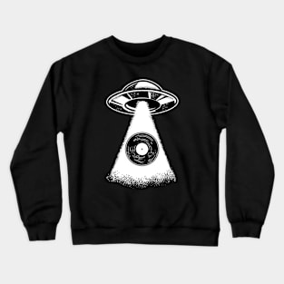 Vinyl Record Alien Abduction Crewneck Sweatshirt